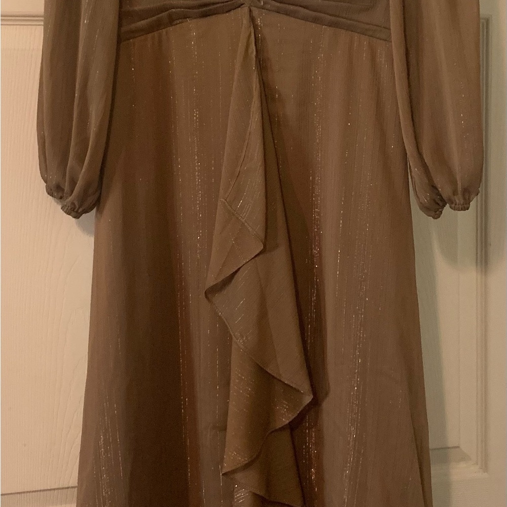 Ever Pretty Brown Long Sleeve Dress